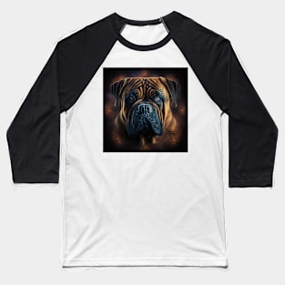 A Fractal Design of A Bullmastiff Baseball T-Shirt